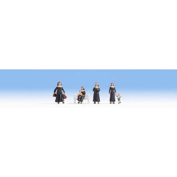 NOCH Nuns (4) and Children (2) Figure Set HO Gauge Scenics 15400