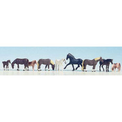 NOCH Horses (9) Figure Set HO Gauge Scenics 15761