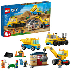 LEGO City 60391 Construction Trucks and Wrecking Ball Crane Age 4+ 235pcs