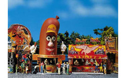 FALLER Hot Dog Man/Power Ball Booths Fairground Model Kit V HO Gauge 140464