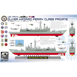 AFV Club 70007 USS Oliver Hazard Perry-Class Frigate 1:700 Plastic Model Kit