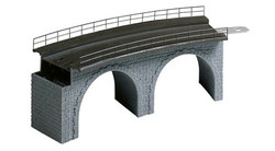 FALLER Top Section of Curved Stone Viaduct Model Kit I HO Gauge 120478