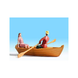 NOCH Rowing Boat w/ Figure HO Gauge Scenics 16800