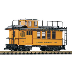 PIKO D&RGW Wood Drovers Caboose 215 w/ Lit Markers G Gauge 38602