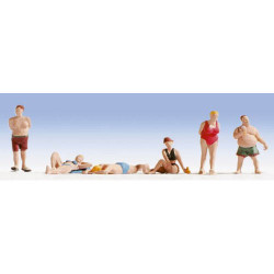 NOCH Sunbathers (6) Figure Set HO Gauge Scenics 15841