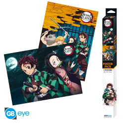 DEMON SLAYER - 2x Chibi Posters - Group & Duo (52x38)  ABYDCO753