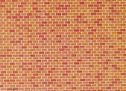 FALLER Red Brick Wall Card 250x125mm HO Gauge 170608