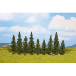 NOCH Fir (9) Classic Economy Trees 8-12cm HO Gauge Scenics 25086