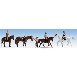 NOCH Horses and Riders (4) Figure Set HO Gauge Scenics 15630