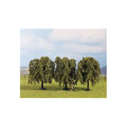 NOCH Weeping Willow (3) Classic Trees 8cm HO Gauge Scenics 25130