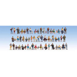 NOCH People (60) Mega Economy Figure Set HO Gauge Scenics 16070