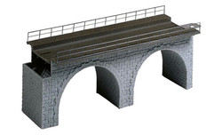 FALLER Top Section of Straight Stone Viaduct Model Kit I HO Gauge 120477