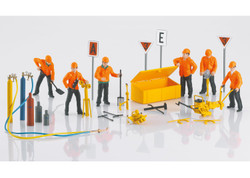 Marklin Tracklaying Gang Figure Set (6 & Accessories) G Gauge 56408