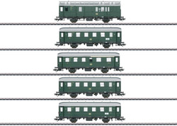 Marklin DB Standard Design Branch Line Coach Set (5) III HO Gauge 43353