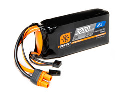 Spektrum 3200mAh 3S 9.9V Smart LiFe ECU Battery; IC3 SPMX32003SLFRX
