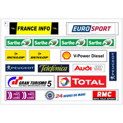 SLOT TRACK SCENICS LML-A Le Mans Logos pack A  - for Scalextric