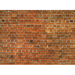 NOCH Red Brick Wall Card 32x15cm HO Gauge Scenics 57550