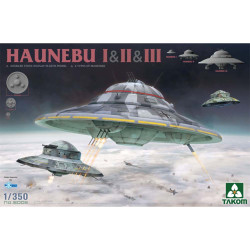 Takom German Haunebu I, II & III Flying Saucers 1:350 Plastic Model Kit 6008