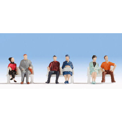 NOCH Sitting People (6) Hobby Figure Set HO Gauge Scenics 18130