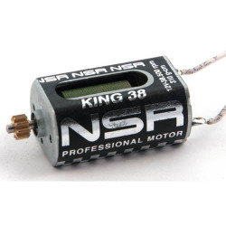 NSR King 38500 RPM 310 G-Cm @ 12V Long Can Wires Inline Pinion NSR3015L