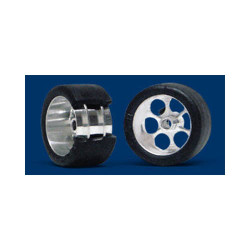 NSR 3/32 Frt RTR 19 x 10mm Trued Rubber Tyres 17" Wheels (2) NSR9004
