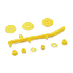 SLOT.IT Tensioner/Flanges/Spacers for 4WD System Yellow SICH98Y