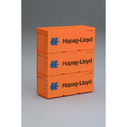 PIKO Classic 20' Container Set Hapag-Lloyd (3) HO Gauge 56202