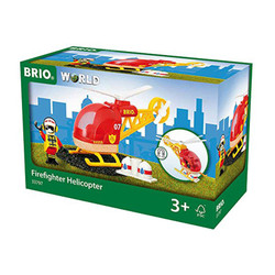 BRIO World 33797 Firefighting Helicopter for Wooden Train Set