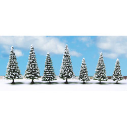 NOCH Snow Fir (7) Classic Economy Trees 8-12cm HO Gauge Scenics 25087