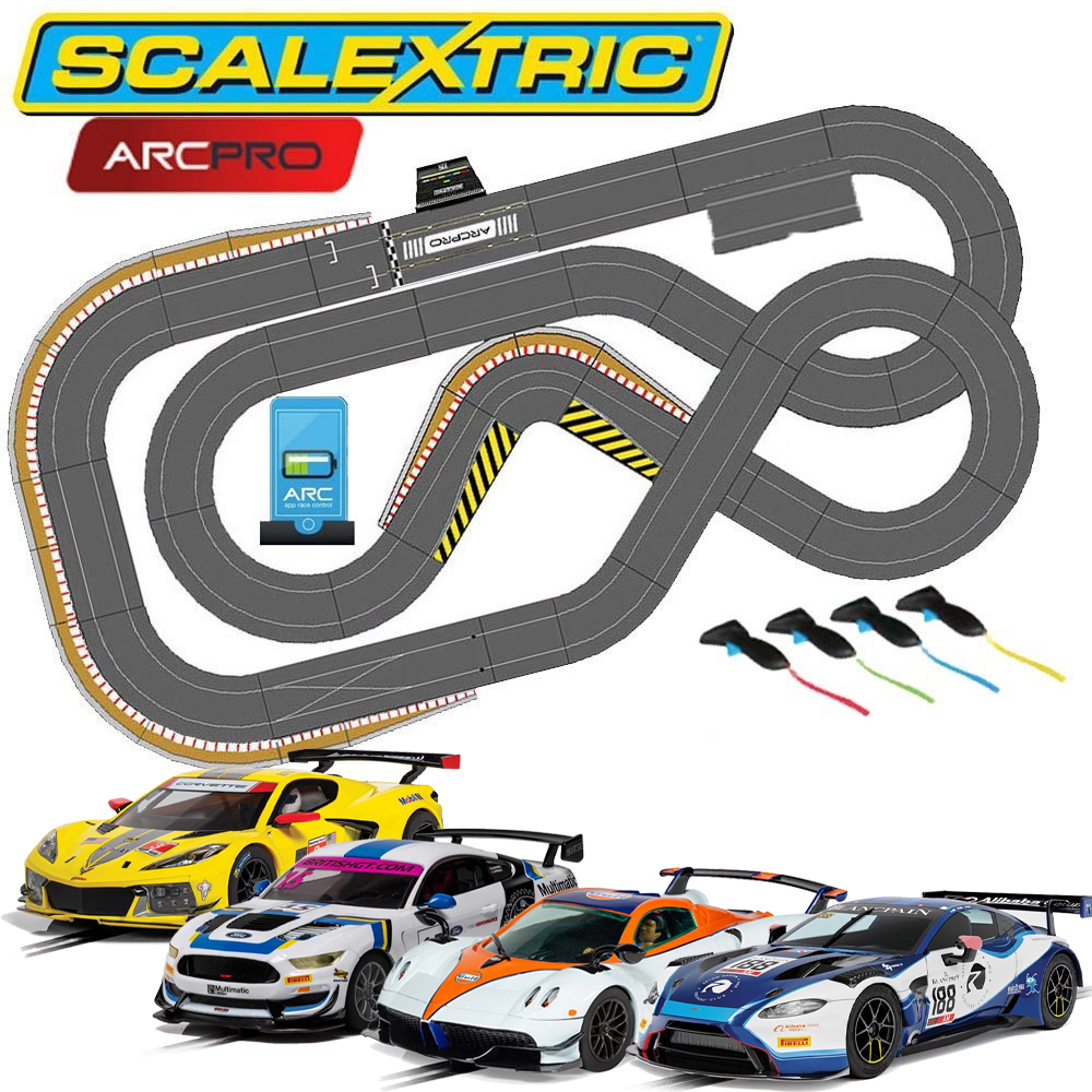 SCALEXTRIC Digital ARC PRO Bundle SL6 2023 - 4 Cars JadlamRacing Layout -  Jadlam Toys & Models - Buy Toys & Models Online