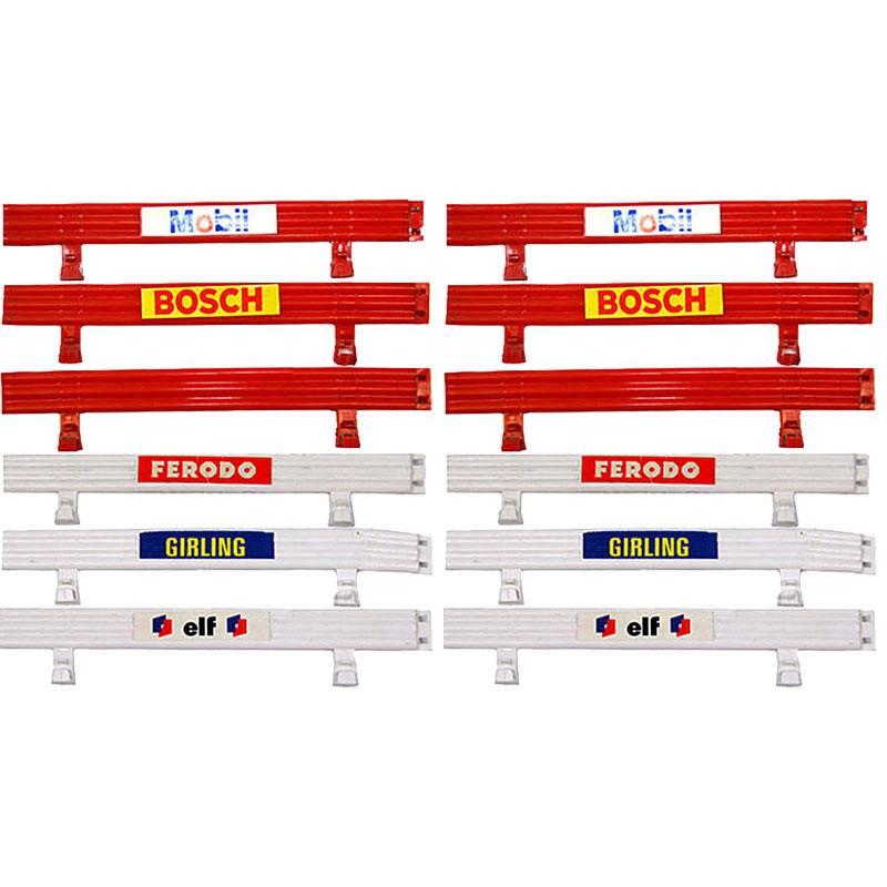 6 Rouge & 6 Blanc Scalextric SL5 SL6 barrières de haut niveau pack pour 