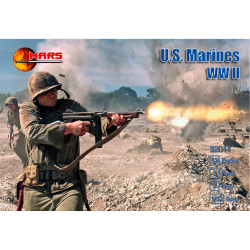 Mars 32044 US Marines WWII Figures 1:32 Plastic Model Kit