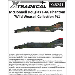 Xtradecal 48241 F-4G Phantom Wild Weasel Collection Pt1 1:48 Model Kit Decal Set