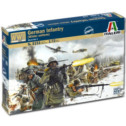 ITALERI German Infantry (Winter Uniform) 6151 1:72 Figures Model Kit