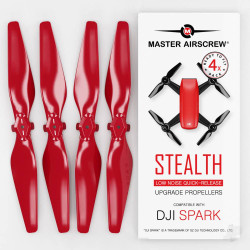 Master Airscrew 4.7x2.9 STEALTH Multirotor Propeller Set, 4x Red for DJI Spark SP04729SR4