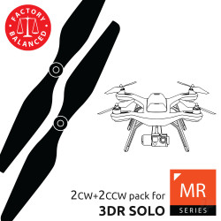 Master Airscrew 10x4.5 3-Blade Multirotor Propeller Set x4 Orange for 3DR SOLO SL10X45CO4