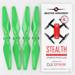 Master Airscrew 4.7x2.9 STEALTH Multirotor Propeller Set, 4x Green for DJI Spark SP04729SG4