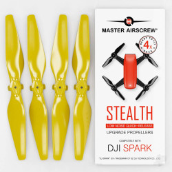 Master Airscrew 4.7x2.9 STEALTH Multirotor Propeller Set, 4x Yellow for DJI Spark SP04729SY4