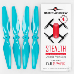 Master Airscrew 4.7x2.9 STEALTH Multirotor Propeller Set, 4x Blue for DJI Spark SP04729SL4
