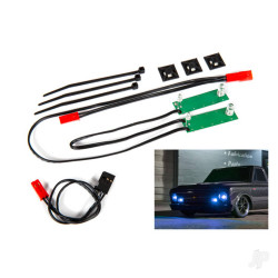 Traxxas LED light set, front, complete (blue) (includes light harness, power harness, zip ties (9)) 9496X