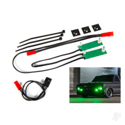 Traxxas LED light set, front, complete (green) (includes light harness, power harness, zip ties (9)) 9496G
