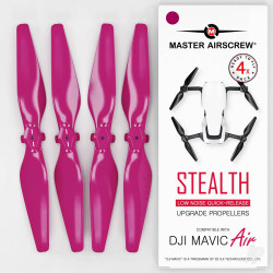 Master Airscrew 5.3x3.3 STEALTH Multirotor Propeller Set, 4x Magenta for DJI Mavic Air MC05333SM4