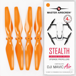 Master Airscrew 5.3x3.3 STEALTH Multirotor Propeller Set, 4x Orange for DJI Mavic Air MC05333SO4