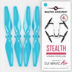 Master Airscrew 5.3x3.3 STEALTH Multirotor Propeller Set, 4x Blue for DJI Mavic Air MC05333SL4