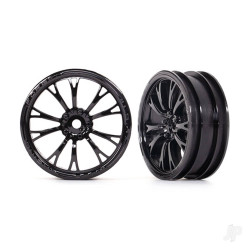 Traxxas Wheels, Weld gloss black (front) (2) 9472