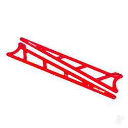 Traxxas Side plates, wheelie bar, red (Aluminium) (2) 9462R