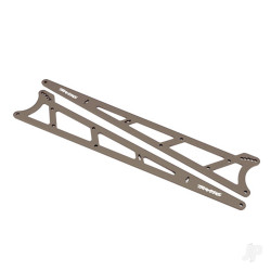 Traxxas Side plates, wheelie bar, charcoal gray (Aluminium) (2) 9462