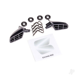 Traxxas Mirrors, side (left & right)/ o-rings (4)/ body clips (4) (fits #9421 body) 9422