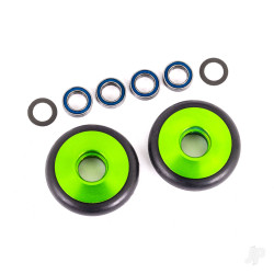 Traxxas Wheels, wheelie bar, 6061-T6 aluminium (green-anodised) (2)/ 5x8x2.5mm ball bearings (4)/ o-rings (2)/ 5x8x0.3mm TW (2) 9461G