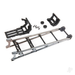 Traxxas Wheelie bar, black chrome (assembled) / wheelie bar mount 9460X